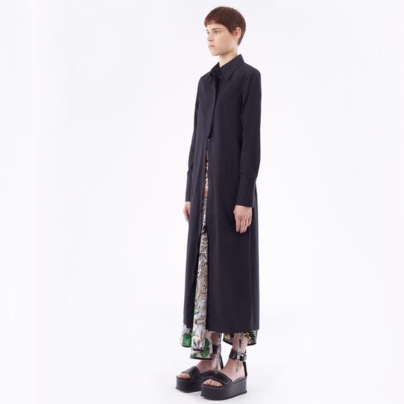 3.1 Phillip Lim Long Shirt Jacket Modern Minimalist Black NWT - Picture 10 of 13